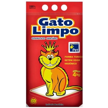 AREIA HIGIENICA GATO LIMPO 4 KG