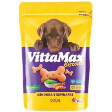 BISCOITO P/CÃES VITTAMAX CENOURA E ESPINAFRE 500G BISCOITO P/CÃES VITTAMAX CENOURA E ESPINAFRE 500G