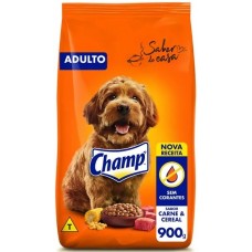 RAÇÃO CHAMP ADULTO CARNE E CEREAL 900G