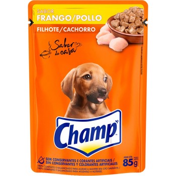RAÇÃO CHAMP FILHOTE FRANGO SACHE 85G