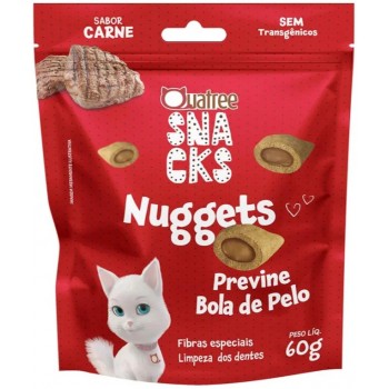 SNACKS NUGGETS QUATREE BOLA DE PELO CARNE 60G 
