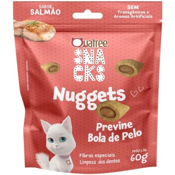 SNACKS NUGGETS QUATREE BOLA DE PELO SALMAO 60G 