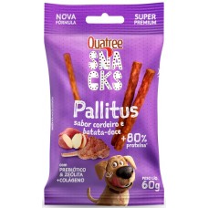 SNACKS PALLITUS QUATREE CORDEIRO BATATA DOCE 60G SNACKS PALLITUS QUATREE CORDEIRO BATATA DOCE 60G
