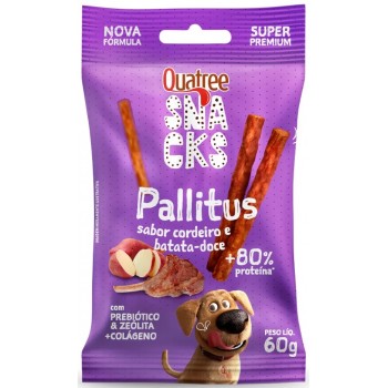 SNACKS PALLITUS QUATREE CORDEIRO BATATA DOCE 60G 