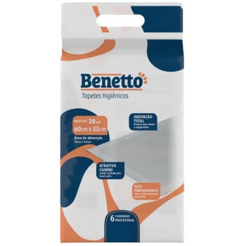 TAPETE HIGIENICO BENETTO 60 X 55CM C/ 28UN
