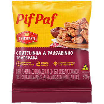 COSTELINHA PIF PAF PETISCO TEMPERADA 800G