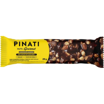 BARRA DE AMENDOIM PINATI NUTS CHOCOLATE AMARGO 25G