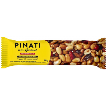BARRA DE AMENDOIM PINATI NUTS FRUTAS VERMELHAS 25G