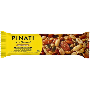 BARRA DE AMENDOIM PINATI NUTS MIX CASTANHAS 25G