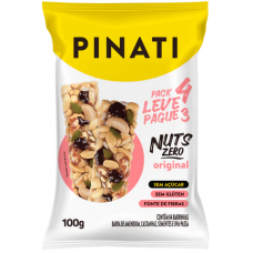BARRA DE AMENDOIM PINATI NUTS ORIGINAL ZERO LV4PG3