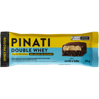 BARRA DE PROTEÍNA PINATI DOUBLEWHEY AVELÃ LEIT 50G