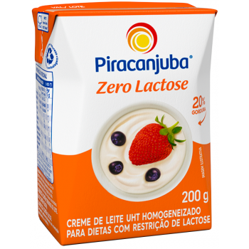 CREME DE LEITE PIRACANJUBA ZERO LACTOSE TP 200 ML