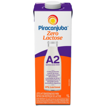 LEITE PIRACANJUBA A2 SEMIDESNATADO ZERO LACTOSE 1L