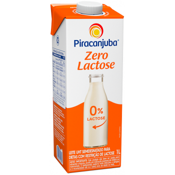 LEITE PIRACANJUBA ZERO LACTOSE SEMI DESNATADO 1L