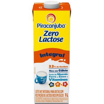 LEITE PIRACANJUBA ZERO LACTOSE INTEGRAL 1L