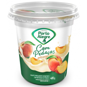 IOGURTE PORTO ALEGRE COM PEDACOS PESSEGO 480 GR