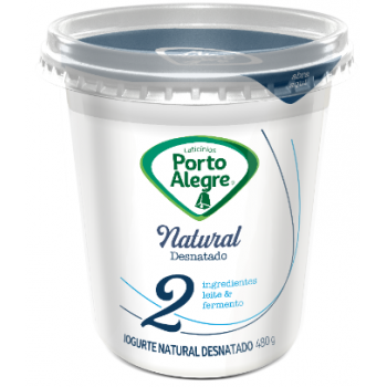 IOGURTE PORTO ALEGRE NATURAL DESNATADO 480 GR