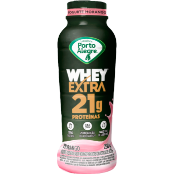 IOGURTE PORTO ALEGRE WHEY MORANGO 21G PROT 250G