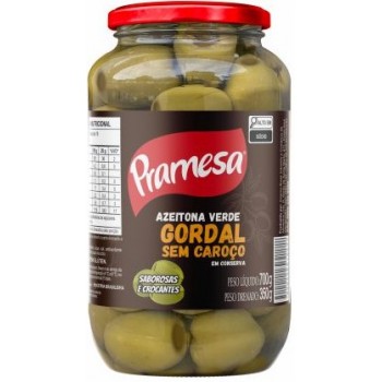 AZEITONA VERDE PRAMESA GORDAL SEM CAROCO 350 GR