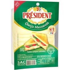 QUEIJO MUÇARELA PRESIDENT FATIADO 150G