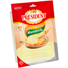 QUEIJO MUÇARELA PRESIDENT ZERO LACTOSE FAT 150G QUEIJO MUÇARELA PRESIDENT ZERO LACTOSE FAT 150G