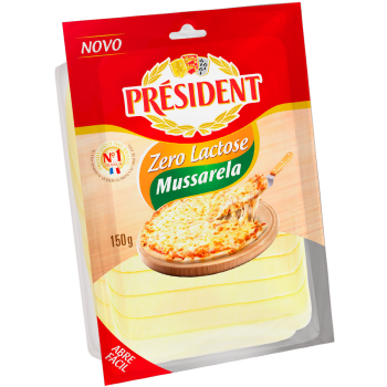 QUEIJO MUÇARELA PRESIDENT ZERO LACTOSE FAT 150G