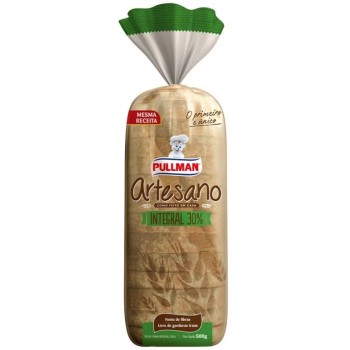 PÃO PULLMAN ARTESANO INTEGRAL 500G