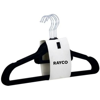 CABIDE DE VELUDO RAYCO PRETO C/ 3 UN