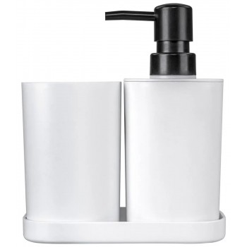 KIT BANHEIRO LAVABO PLASTICO RAYCO BRANCO C/ 3 PCS