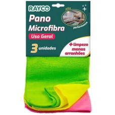 PANO MICROFIBRA RAYCO MULTIUSO C/ 3 UN