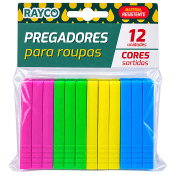 PREGADOR DE ROUPAS RAYCO PLASTICO C/12 UN