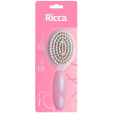 ESCOVA DE CABELO RICCA BABY ROSA REF.388