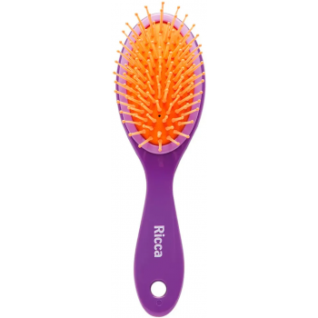 ESCOVA DE CABELO RICCA PURPLE OVAL ALMOFADA REF927