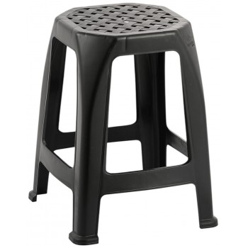 BANQUETA ADULTO RATTAN RISCHIOTO PRETA