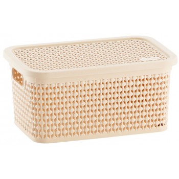 CAIXA ORGANIZADORA RATTAN NAT RISCHIOTO 7.5  AREIA
