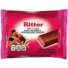CEREAL BARRA RITTER FRUTAS VERM.C/CHOC.PCT.3UND