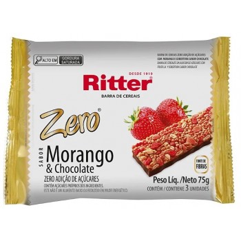 CEREAL BARRA RITTER ZERO MORANGO C/3 75G