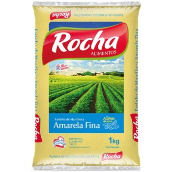 FARINHA DE MANDIOCA ROCHA AMARELA FINA 1 KG