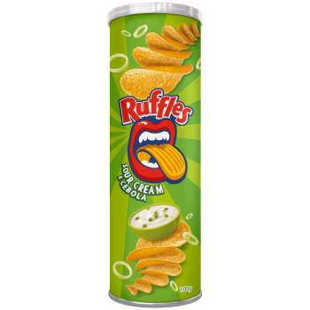BATATA ELMA CHIPS RUFFLES SOUR CREAM E CEBOLA 100G