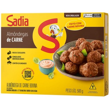ALMONDEGA DE CARNE BOVINA SADIA 500G