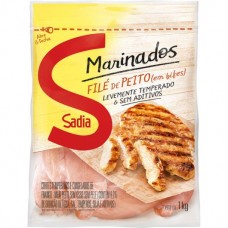 FILE DE PEITO FRANGO SADIA MARINADOS BIFES PCT 1KG