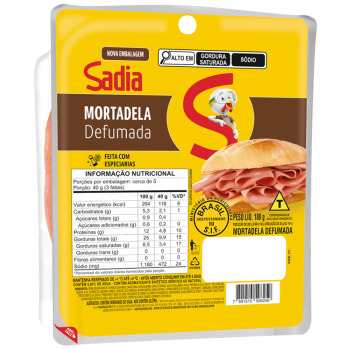 MORTADELA SADIA DEFUMADA FATIADA EMBALADA 180 GR
