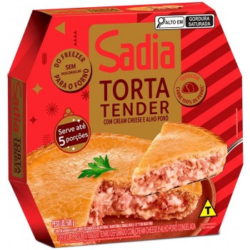 TORTA SADIA TENDER C/ CREAM CHEESE ALHO PORÓ 500G