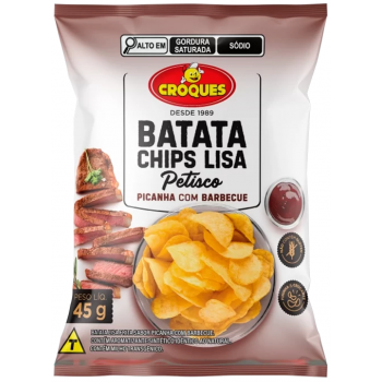 BATATA CHIPS CROQUES PICANHA COM BARBECUE 45G