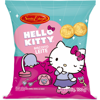 BISCOITO SANTA EDWIGES HELLO KITTY LEITE 100G