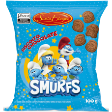 BISCOITO SANTA EDWIGES SMURFS CHOCOLATE 100G BISCOITO SANTA EDWIGES SMURFS CHOCOLATE 100G