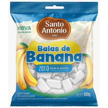 BALA DE BANANA ZERO AÇUCAR SANTO ANTONIO 100 GR