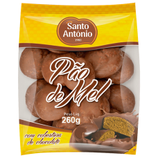 PÃO DE MEL COBERTURA CHOCOLATE SANTO ANTONIO 260GR PÃO DE MEL COBERTURA CHOCOLATE SANTO ANTONIO 260GR