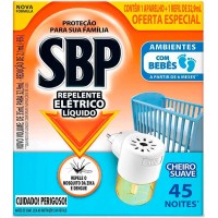 INSETICIDA SBP ELÉTRICO 45 NOITES AP+REFIL SUAVE 