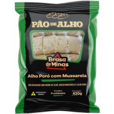 PÃO DE ALHO BRASA DE MINAS ALHO PORO MUSSARE 420G